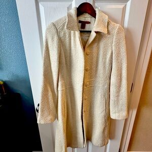 Arden B tweed coat in cream color - size S